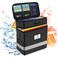 ZOOPIP Fireproof File Box with Lock 2 Layer Document Box Storage Organizer Suitable for Hanging File Folders in Letter Size Collapsible File Box Reflective Strip for Fast Find 1226122 Black