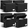 Lincia 8 Pack Comic Book Storage Boxes 154 x 75 x 114 Book Box Organizer Collapsible with Handles Stackable Short Bin to Holds 150180 Comics for Home School Classroom Black