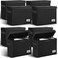 Lincia 8 Pack Comic Book Storage Boxes 154 x 75 x 114 Book Box Organizer Collapsible with Handles Stackable Short Bin to Holds 150180 Comics for Home School Classroom Black