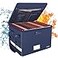 ENGPOW File Box with Lock Fireproof Document Box with ZipperPockets Collapsible File Organizer Filing Storage Cabinet with Handle Portable Home Office Safe for Hanging LetterLegal Folder Blue