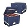 ENGPOW File Box with Lock Fireproof Document Box with Pockets Collapsible File Organizer Filing Storage Cabinet with Handle Portable Home Office Safe for Hanging LetterLegal Folders Blue 2 Pack