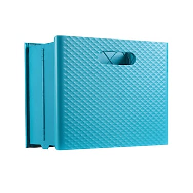 Pendaflex Mobile File Box with Handles Portable Document Storage File Bin for Home and Office Easy Set Up Collapse Down and Store Away 13W x 10H x 65D Holds Letter Size Files Teal 126120