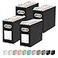 Oterri File Organizer Box Portable Collapsible Cardboard File Folder Organizer with Handle for Letter Size Hanging Files Document Storage Box for Home Office Classroom 2 Packs Black