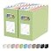 Oterri File Organizer Box Portable Collapsible Cardboard File Folder Organizer with Handle for Letter Size Hanging Files Document Storage Box for Home Office Classroom 2 Packs Green