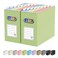 Oterri File Organizer Box Portable Collapsible Cardboard File Folder Organizer with Handle for Letter Size Hanging Files Document Storage Box for Home Office Classroom 2 Packs Green