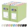Oterri File Organizer Box Portable Collapsible Cardboard File Folder Organizer with Handle for Letter Size Hanging Files Document Storage Box for Home Office Classroom 2 Packs Green