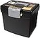 Storex File Storage Box Translucent Storage Lid Black 1Pack 61504F01C