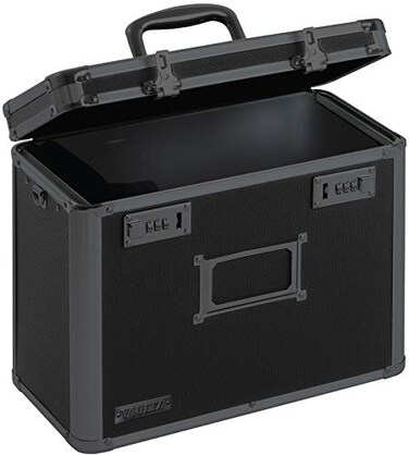 Vaultz File Organizer Storage Box 14 x 7 x 1219 Inch Letter Size Portable Locking Storage Totes with Dual Combination Locks for Filing Office Documents Super Tactical