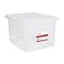 STAPLES Hanging File Folder Box Storage Bin Organizer Snap Lid Letter Legal Size Documents Clear