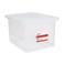 STAPLES Hanging File Folder Box Storage Bin Organizer Snap Lid Letter Legal Size Documents Clear