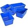 Storex Small Cubby Bins Plastic Storage Containers for Classroom 122 x 78 x 51 inches Class Blue 5Pack 62416A05C
