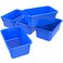 Storex Small Cubby Bins Plastic Storage Containers for Classroom 122 x 78 x 51 inches Class Blue 5Pack 62416A05C