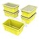 Storex Small Cubby Bins Plastic Storage Containers for Classroom with NonSnap Lid 122 x 78 x 51 inches Yellow 62410U05C Pack of 5