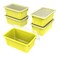 Storex Small Cubby Bins Plastic Storage Containers for Classroom with NonSnap Lid 122 x 78 x 51 inches Yellow 62410U05C Pack of 5