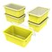 Storex Small Cubby Bins Plastic Storage Containers for Classroom with NonSnap Lid 122 x 78 x 51 inches Yellow 62410U05C Pack of 5