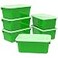 Storex Small Cubby Bins Plastic Storage Containers for Classroom with NonSnap Lid 122 x 78 x 51 inches Green 62409U05C Pack of 5