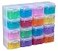 Really Useful Box Really Useful Organiser 16 x 014 Litre Storage Boxes in a Clear Plastic Organiser and Assorted Coloured Boxes