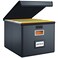 Huolewa File Organizer Box with Lid Collapsible Faux Leather Hanging File Folder Box Organizer with Plastic Slides Decorative HomeOffice Filing System Boxes for File and Folders Storage