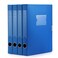 HUA JIE A4 Storage File Boxes Plastic Archives Cases with Lid File Folder Organizer Document Filing Box for Office Letter Size Paper31424 cm BluePack of 4
