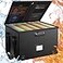 ROSONG Fireproof Document Box File Organizer Portable Locking Filing Storage Box with Handle Waterproof for Hanging LetterLegal Folder Important Document