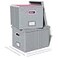 Oterri 2 Pack File Storage Organizer Filing Box Portable File Box with Lid Fit for LetterLegal File Folder Storage Document Organizer Gray