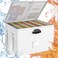 ROSONG Fireproof Document Box File Organizer Waterproof Locking Filing Portable Storage Box with Handle for Hanging LetterLegal Folder Important Document