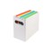 Tcbelosion Collapsible File Organizer Box with Handle Filing Organizer for Home or Office Small Portable File Box1 Pack White