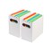 Tcbelosion Collapsible File Organizer Box with Handle1220x511x984Inches Filing Organizer for Home or Office Small Portable File Box2 Packs White