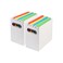 Tcbelosion Collapsible File Organizer Box with Handle1220x511x984Inches Filing Organizer for Home or Office Small Portable File Box2 Packs White
