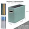 ComfortKeeper 4 Packs Letter Size File Organizer File Folders Organizer Fabric Storage Box Collapsible Paper Organizer with Metal Handle Smooth PVC Rails Only Box Green