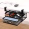 ROLIZOE Sliding Under Desk Drawer Organizer No Drilling 2 Drawers Slide Out Desktop Or Under Table Storage Metal Clamp On Desk Drawer Attachment AntiSlip Under Desk Organizer for Home Office