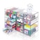 VZKAH Acrylic Organizer with Drawers 20 Drawers 4 Sets Desk Organizer and Storage Clear Makeup Organization For OfficeArt SupplyCraft Storage and Organization