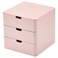 Dalanpa 3Drawer Vanity Organizer Compact Storage Organization Drawers Small Size Pink