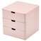 Dalanpa 3Drawer Vanity Organizer Compact Storage Organization Drawers Small Size Pink