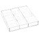 HIIMIEI Acrylic Drawer Organizer 6 Section Clear Makeup Tray Organizer for Drawer Office Bedroom118x118 inch