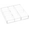 HIIMIEI Acrylic Drawer Organizer 6 Section Clear Makeup Tray Organizer for Drawer Office Bedroom118x118 inch