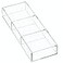 HIIMIEI 3 Section Clear Acrylic Drawer Organizer Tray Office Makeup Drawer Organizer 118x43 inch