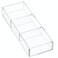 HIIMIEI 3 Section Clear Acrylic Drawer Organizer Tray Office Makeup Drawer Organizer 118x43 inch