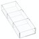 HIIMIEI 3 Section Clear Acrylic Drawer Organizer Tray Office Makeup Drawer Organizer 118x43 inch