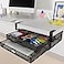 Cankm Under Desk Drawer Organizer No Drilling 2 Slide Out Drawer Under Table Storage Drawer Clamp On Under Desk Management Drawer Organizer Suitable for Home and Office