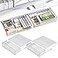 OSPNIEEK Selfadhesive Under Desk Drawer Organizer 2 Pack Table Hidden Slide Out Large Storage Mounted Desktop Pencil Holder Tray Drawers for Office Home School Stationery Kitchen Large White