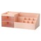 Marknor Makeup Organizer VanityCosmetic Organizer Desk Storage Box Mini Desk Storage for Office Supplies Bathroom Counter or Dresser Pink