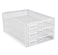 Annova Desk Organizer Wire Mesh 3 Tier Sliding Drawers Paper SorterMultifunctionalPremium Solid Construction for Letters Documents Mail Files Paper Kids Art Supplies White