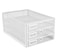 Annova Desk Organizer Wire Mesh 3 Tier Sliding Drawers Paper SorterMultifunctionalPremium Solid Construction for Letters Documents Mail Files Paper Kids Art Supplies White