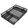 EsOfficce Desk Drawer Organizer Tray with Adjustable Compartments 6 Grid Metal Mesh Drawer Multiuse Desk Organizer Storage Box Set for OfficeHomeSchool Supplies 126X9X19 inch