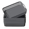 Kekow Plastic Storage Tray Basket with Handle Set of 6 1322 x 1023 x 295 Gray