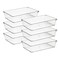 Ravinte 6 Pack Drawer Organizer 6 X 9 Plastic Storage Bins Acrylic Organizers with NonSlip Pads Clear Desk Storage Tray for Makeup Jewelries Kitchen Utensils Bathroom and Office
