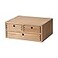 KIRIGEN Solid Wood Desktop Organizer with 3 Drawers MultiLayer Office Supplies Storage Rack for Documents Stationery Jewelry Natural Wooden Desk Shelf Organizer Brown WJG23DBR