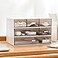 kulusion Desk Organizer3 Tier Stackable Storage Drawers with 6 Compartments White Compact Desk Storage Drawers Great for Makeup Storage Bathroom Organization Accessories Etc White