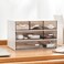 kulusion Desk Organizer3 Tier Stackable Storage Drawers with 6 Compartments White Compact Desk Storage Drawers Great for Makeup Storage Bathroom Organization Accessories Etc White